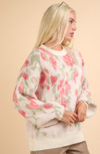 Load image into Gallery viewer, Ivory Cozy Floral Sweater