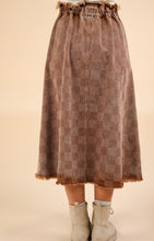 Load image into Gallery viewer, Camel Checked Skirt