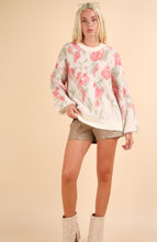 Load image into Gallery viewer, Ivory Cozy Floral Sweater