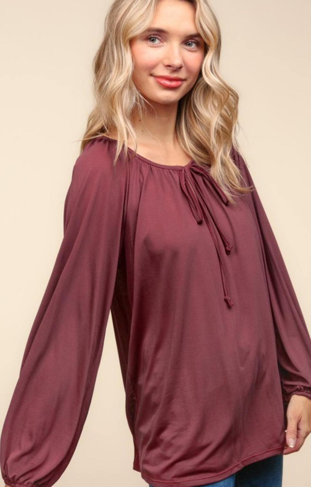 Tie Peasant Top